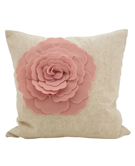 Декоративная подушка Saro Lifestyle Rose Flower Statement, 18