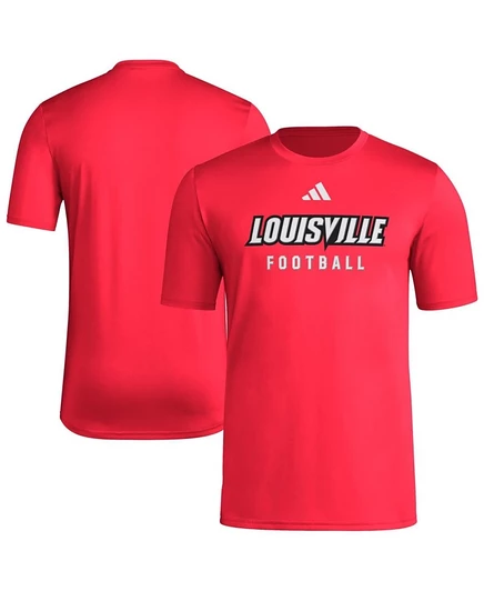 Мужская футболка Adidas Louisville Cardinals Pre-Game, красная