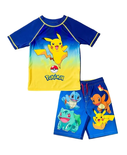 Мальчикам комплект Pokemon Pikachu UPF 50+, разноцветный