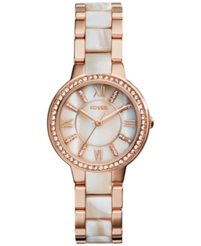 Женские часы Fossil Virginia ES3716, 30 мм, розовое золото