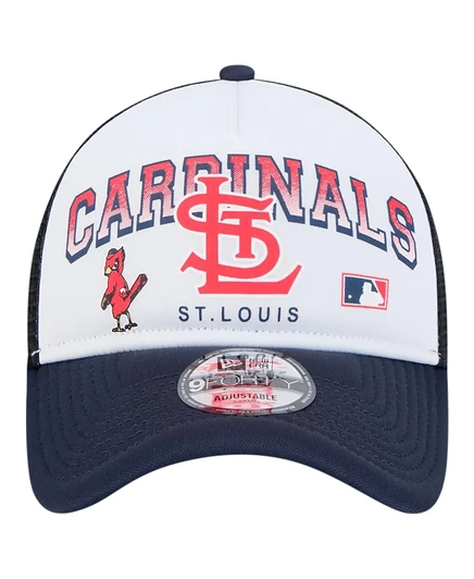 Мужская белая кепка St. Louis Cardinals с надписью New Era 9FORTY A-образной формы, регулируемая по размеру. white
