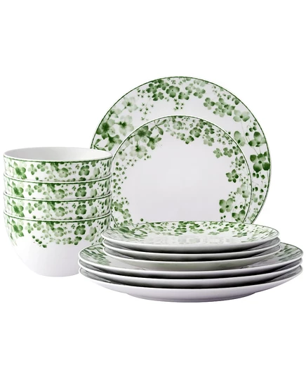 Набор посуды Noritake Bloomington Road, 12 предметов, зеленый
