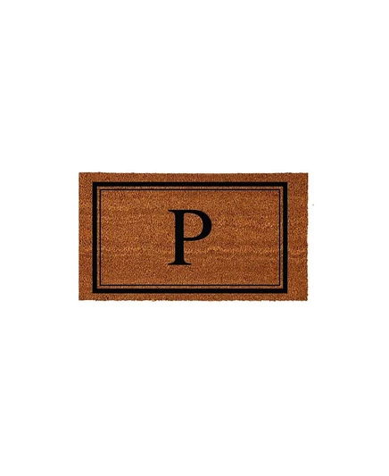 Коврик из 100% натуральной кокосовой койры Evergreen Monogram для помещений и улицы, 28 