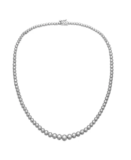 Женское ожерелье Genevive Timeless теннис, серебристое