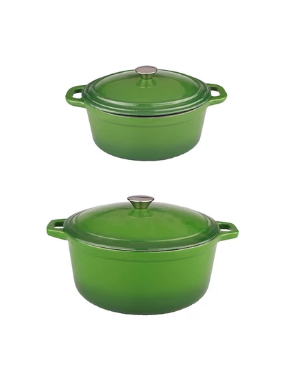 Набор чугунной посуды Berghoff Neo, 4 пр., 5 л/7,6 л, зеленый