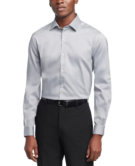Мужская приталенная рубашка с гибким воротником Van Heusen