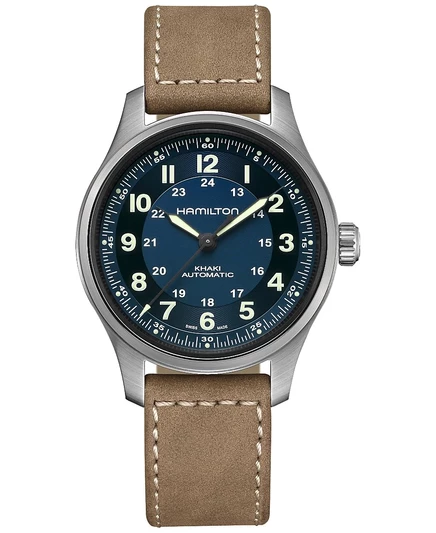 Мужские часы Hamilton Khaki Field 42 мм, синий циферблат