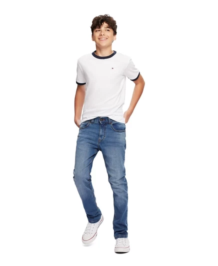 Мальчиковая футболка Tommy Hilfiger Ken с оторочкой, белая