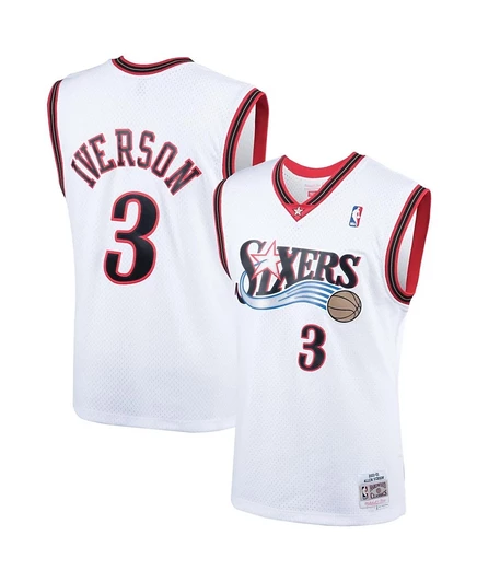Мужская майка Mitchell & Ness Allen Iverson White Philadelphia 76ers 2000 Hardwood Classics Swingman Player белого цвета