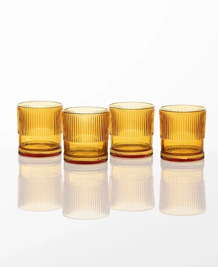 Стаканы Fortessa NoHo Old-Fashioned, 4 шт., янтарные