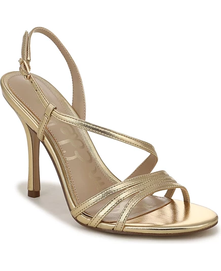 Женские кожаные босоножки Sam Edelman Charli на каблуке, золотистые