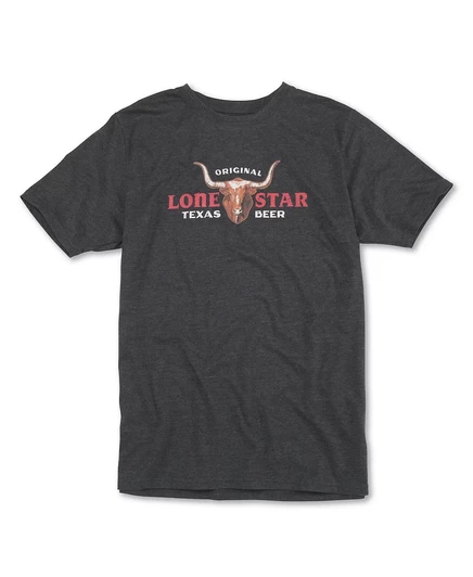 Мужская и женская футболка American Needle Heather Charcoal с логотипом пива Lone Star для мужчин и женщин heather charcoal