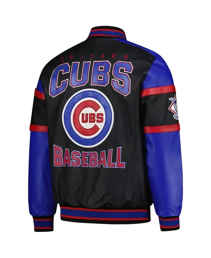 Мужская черная кожаная куртка Chicago Cubs на молнии G-III Sports by Carl Banks от Carl Banks black