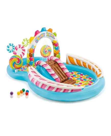 Детский надувной бассейн Intex 9ft x 6ft x 51in Candy Zone Play Center с водной горкой multi