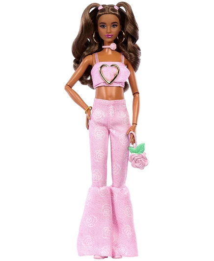 Кукла Barbie Deluxe Style в джинсовом кроп-топе, белая