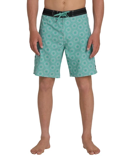 Мужские шорты для плавания Quiksilver Ocean Mayhem 19 с принтом, синие