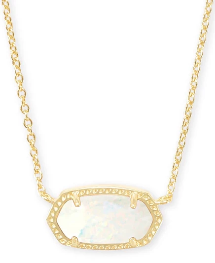 Женское колье Kendra Scott Elisa с подвеской, белое