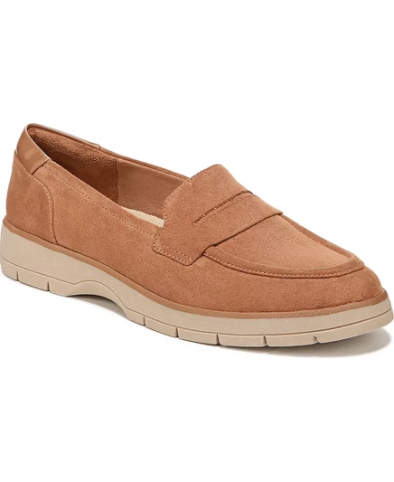  Женские мокасины на плоской подошве Nice Day brown microfiber