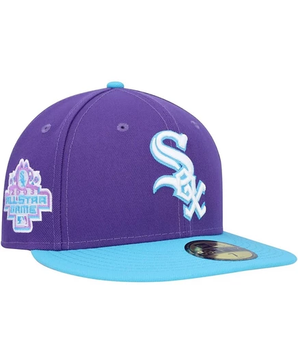 Мужская приталенная шляпа New Era Purple Chicago White Sox Vice 59 размера 