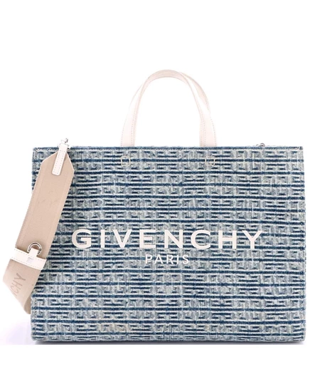 Женская сумка-тоут Pre-Owned Givenchy G-Tote 4G, джинсовая