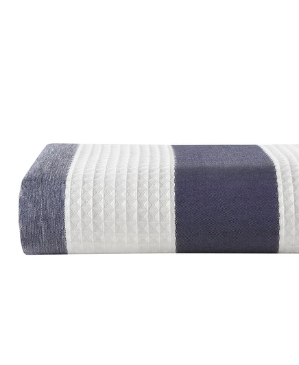 Шторка для душа Madison Park Ariana Ombre Waffle 183×183 см, синяя