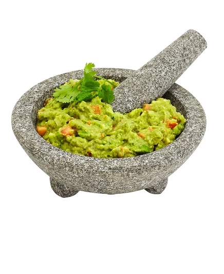 Ступка Molcajete INFUSE 8″ гранитная, серая