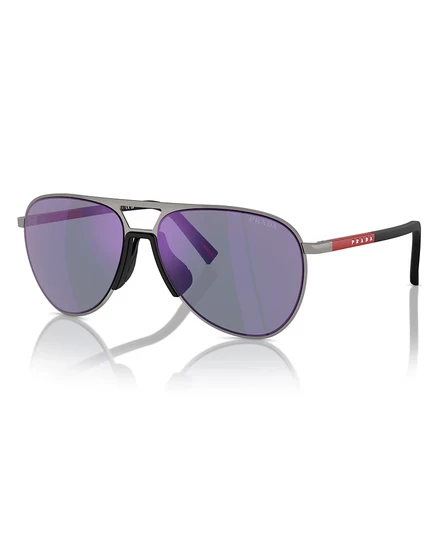 Мужские солнцезащитные очки Prada Linea Rossa, серебристый цвет PS 53ZS