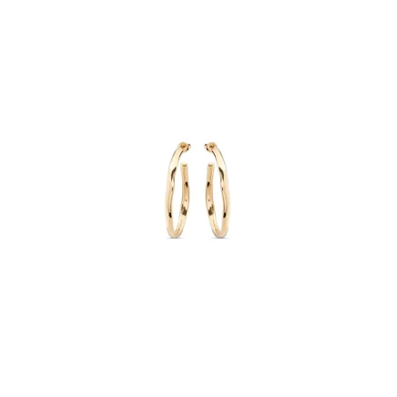 Открытые серьги-кольца UNOde50 с металлическим покрытием gold
