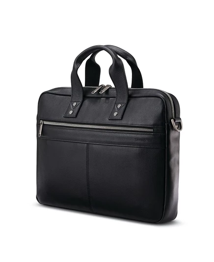 Деловой портфель samsonite classic leather slim brief, черный