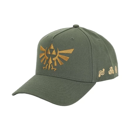 Бейсболка The Legend of Zelda Мужская бейсболка Legend of Zelda с вышивкой Hyrule Crest Poly Wool B104, цвет зеленый