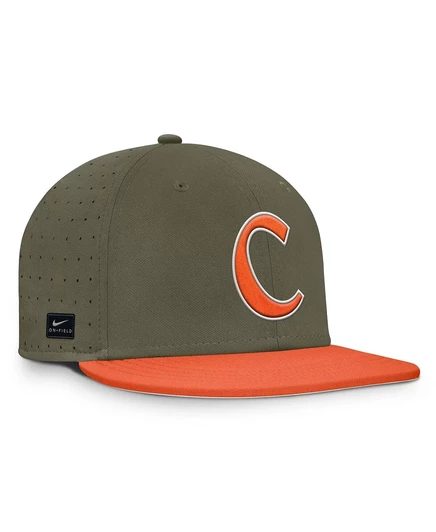 Мужская приталенная шляпа Nike Clemson Tigers On-Field Dugout True Performance оливкового цвета от Nike olive