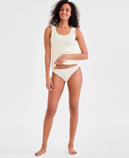  Женская хлопковая майка Pointelle на бретелях, созданная для Macy's lemon icy