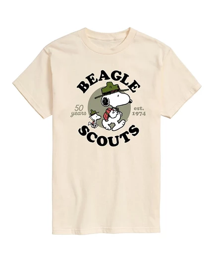Гибридная одежда Snoopy Woodstock Beagle Scout Мужская футболка с коротким рукавом tan/beige
