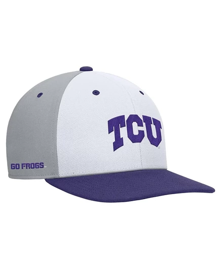 Мужская бейсболка Nike TCU Horned Frogs Pro Performance Snapback белого/серого цвета от Nike
