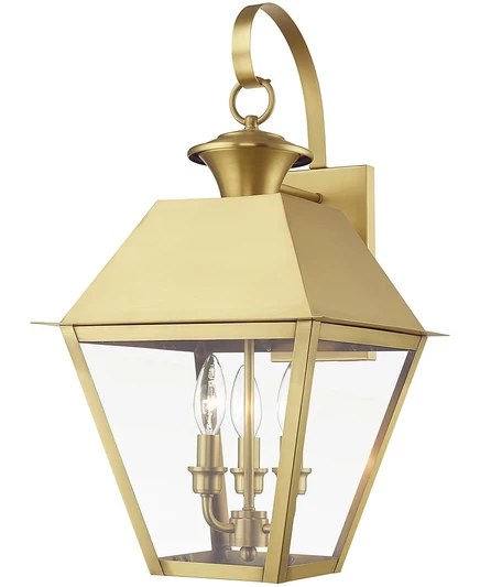 Уличный большой настенный фонарь Livex Wentworth 3 Light