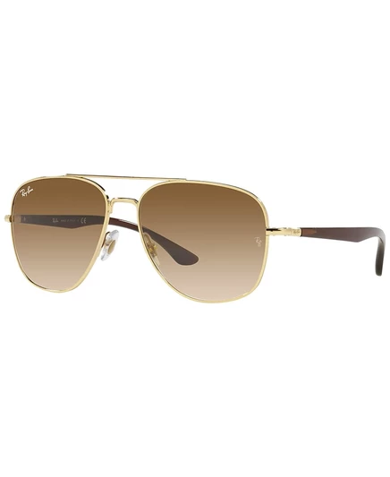 Унисекс солнцезащитные очки Ray-Ban RB3683 56, золотистые