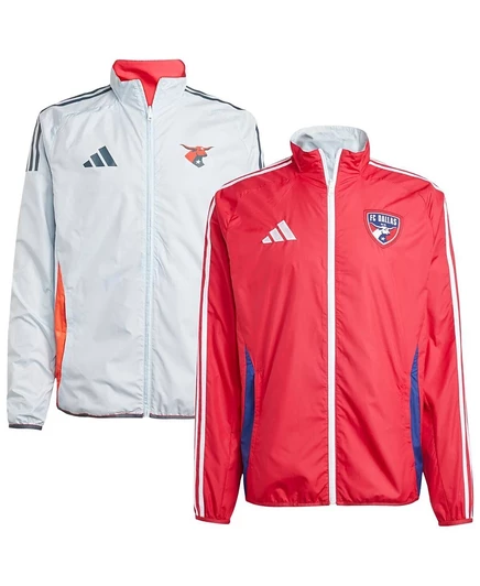 Мужская куртка Adidas FC Dallas Anthem, красно-голубая