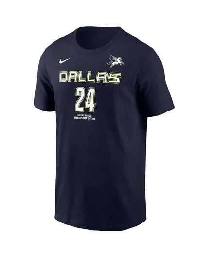 Мужская футболка Nike Arike Ogunbowale Navy Dallas Wings Explorer Edition с именным номером navy