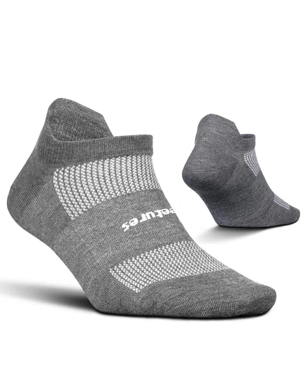 Мужские невидимые носки Feetures с пяточной петлей, серые