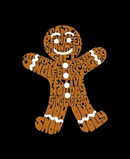 Мужская футболка LA Pop Art Gingerbread Premium Blend Word Art от LA Pop Art black