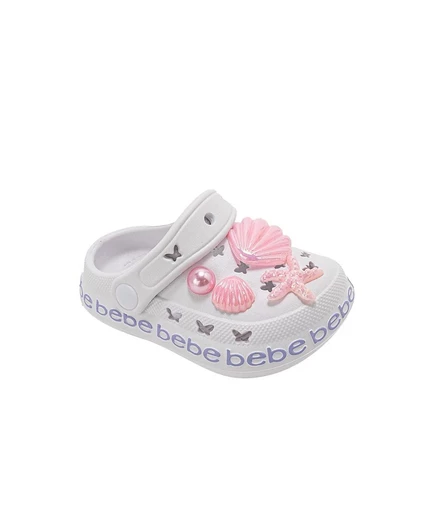 Клоги для девочек Bebe из EVA с морскими подвесками, белые