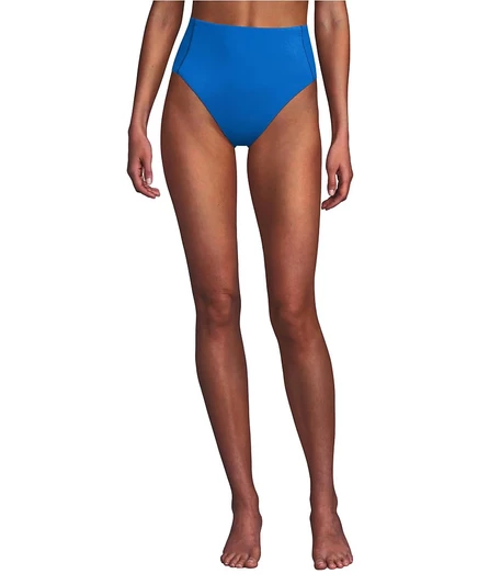 Женские плавки бикини lands' end tugless quickdry высокие, синие