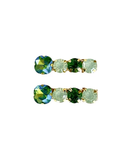 Маленькая женская заколка для волос Headbands of Hope - нефритово-зеленый, зеленый и синий