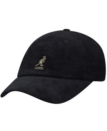 Мужская вельветовая бейсболка Kangol Cord, черная