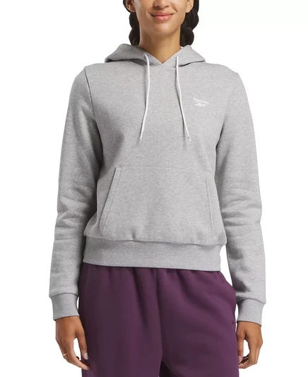  Женская флисовая толстовка с капюшоном с длинным рукавом grey heather