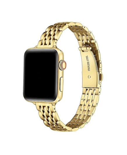 Шикарный технологичный ремешок Rainey Skinny из нержавеющей стали для Apple Watch gold