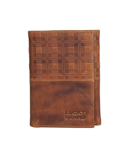 Мужской кожаный кошелек Lucky Brand, коричневый