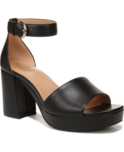  Перламутровые босоножки на платформе black leather