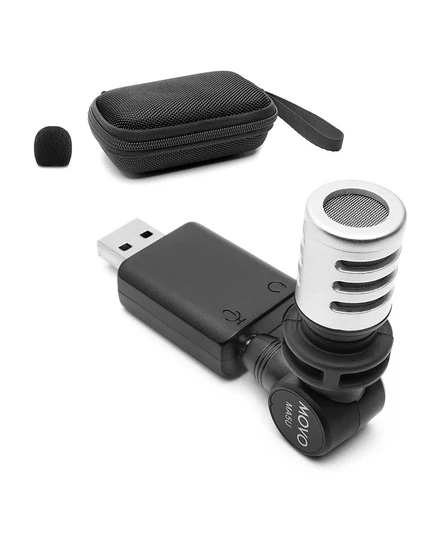 Карманный аудиомикрофон Movo MA5U - Совместимый с USB, черный