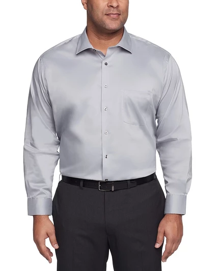 Мужская рубашка Van Heusen Big без складок, серая